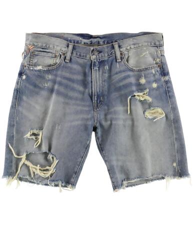 Ralph Lauren Mens Ripped Casual Denim Shorts - 30