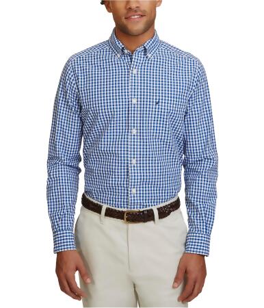 Nautica Mens Classic Gingham Button Up Shirt - XL