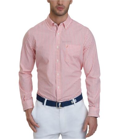 Nautica Mens Classic Gingham Button Up Shirt - XL