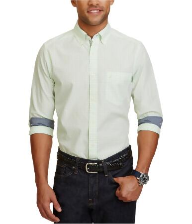 Nautica Mens Classic Gingham Button Up Shirt - XL