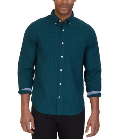 Nautica Mens Gingham Button Up Shirt - XL