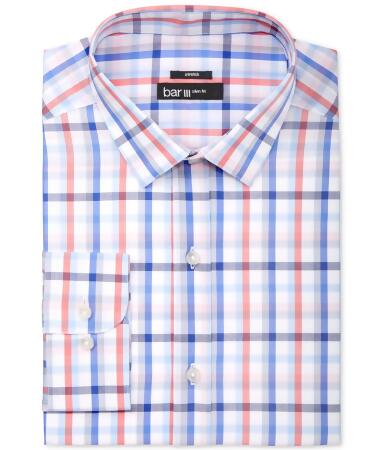 Bar Iii Mens Check Button Up Dress Shirt - 14 1/2