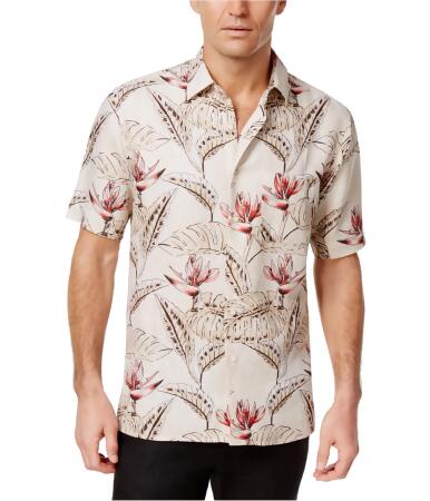 Tasso Elba Mens Romo Birds Button Up Shirt - M