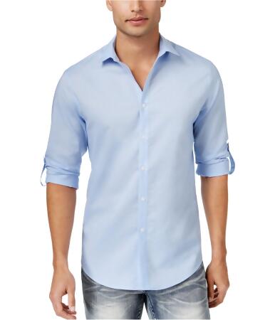 I-n-c Mens Roll-Tab Button Up Shirt - L