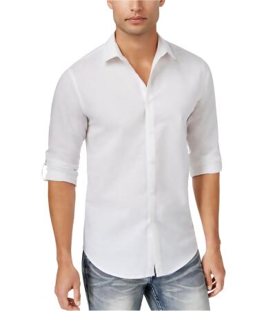 I-n-c Mens Roll-Tab Button Up Shirt - L