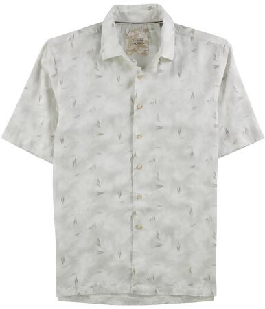 Tasso Elba Mens Dot Work Button Up Shirt - S