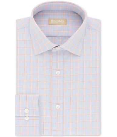 Michael Kors Mens Non-Iron Airsoft Cotton Button Up Dress Shirt - 14 1/2