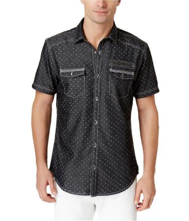 I-n-c Mens Dual Textured Button Up Shirt - XL