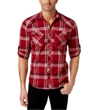 I-n-c Mens Dual Plaid Button Up Shirt - 3XL