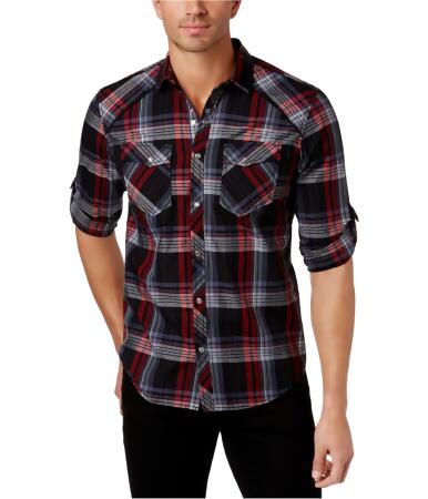 I-n-c Mens Dual Plaid Button Up Shirt - 2XL