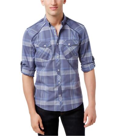 I-n-c Mens Dual Plaid Button Up Shirt - XL