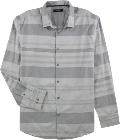Alfani Mens Striped Button Up Shirt - XL