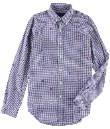 Ralph Lauren Mens Embroidered Button Up Shirt - S