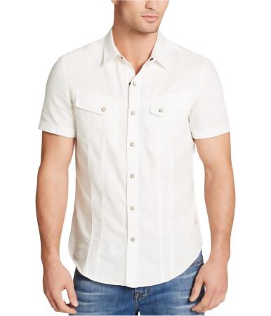William Rast Mens Let's Take A Ride Button Up Shirt - L