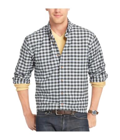 Izod Mens Plaid Button Up Shirt - XL