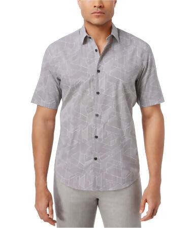 Alfani Mens Geo-Illusion Button Up Shirt - 2XL