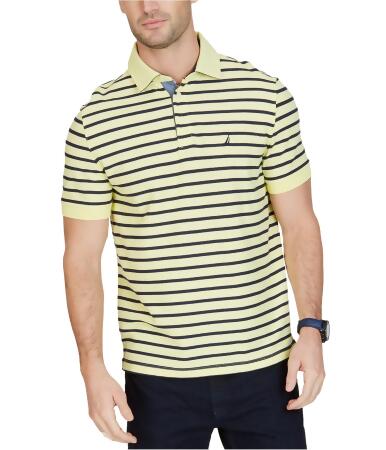 Nautica Mens Striped Rugby Polo Shirt - S