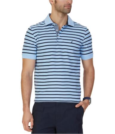 Nautica Mens Striped Rugby Polo Shirt - S