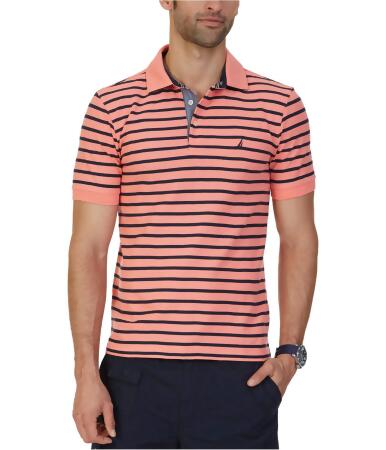 Nautica Mens Striped Rugby Polo Shirt - S