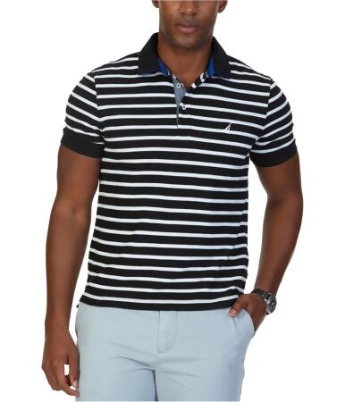 Nautica Mens Striped Rugby Polo Shirt - L