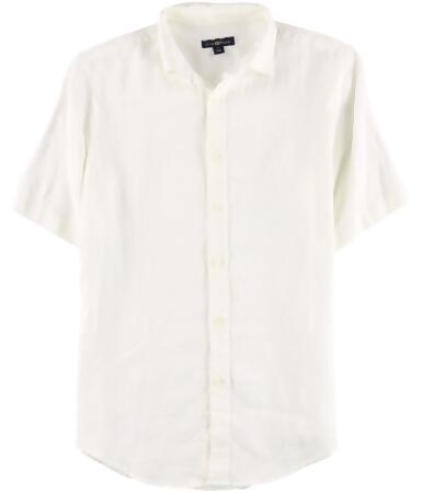 Club Room Mens Mirco-Check Button Up Shirt - S