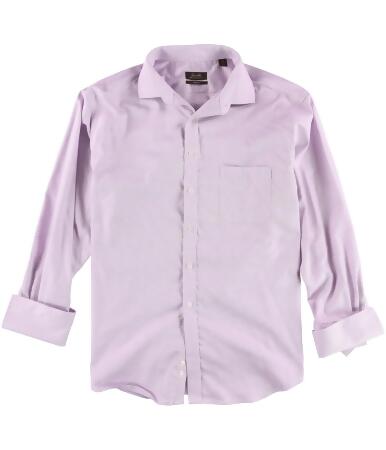 Tasso Elba Mens Mirco Texture Non-Iron Button Up Dress Shirt - 16