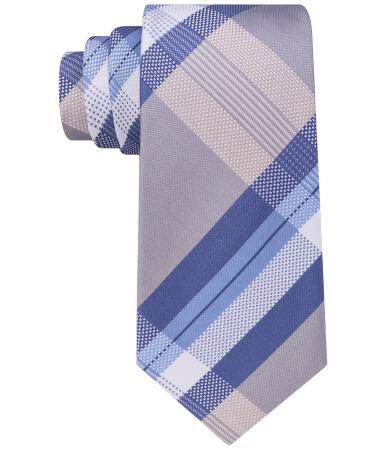 Kenneth Cole Mens Orchestra Plaid Necktie - One Size