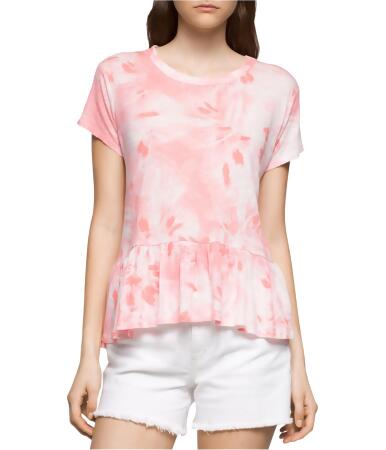 Calvin Klein Womens Burst Print Basic T-Shirt - M