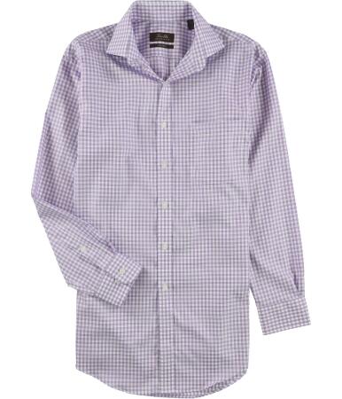 Tasso Elba Mens Non-Iron Herringbone Button Up Dress Shirt - 17