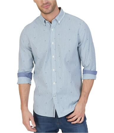 Nautica Mens Anchor Button Up Shirt - S