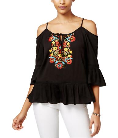 Bcx Womens Embroidered Knit Blouse - S