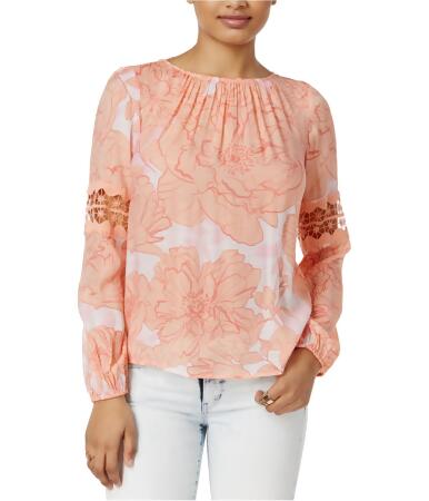 Guess Womens Floral Pullover Blouse - M