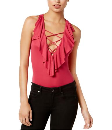 Guess Womens Ruffled Bodysuit - L