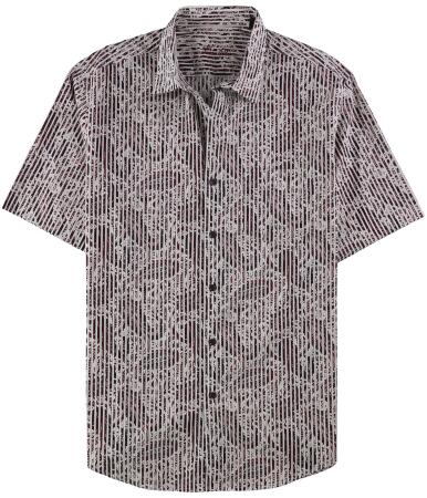 Tasso Elba Mens Paisley Button Up Shirt - M