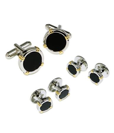 Geoffrey Beene Mens Plated Oval Shape Cufflinks - N/A