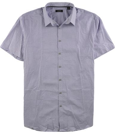 Alfani Mens Tonal Print Button Up Shirt - XLT