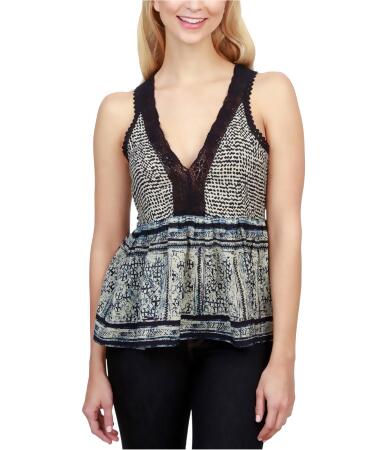 Lucky Brand Womens Border Knit Blouse - M