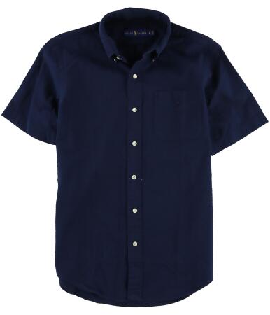 Ralph Lauren Mens Seersucker Button Up Shirt - S