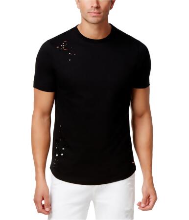 Sean John Mens Destructed Rhinestone Basic T-Shirt - M