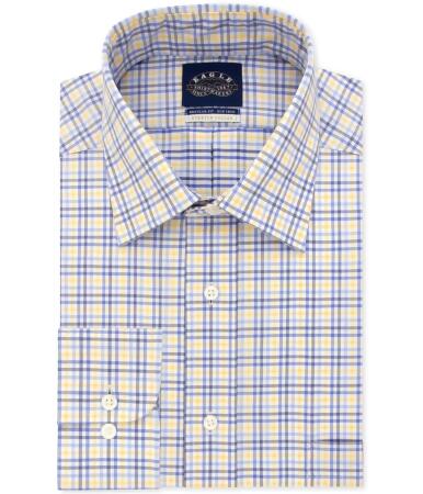 Eagle Mens Classic Fitting Check Button Up Dress Shirt - 18