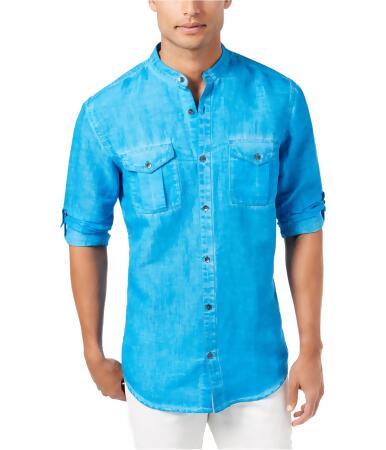 I-n-c Mens Roll-Tab Button Up Shirt - M