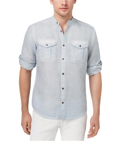 I-n-c Mens Roll-Tab Button Up Shirt - L