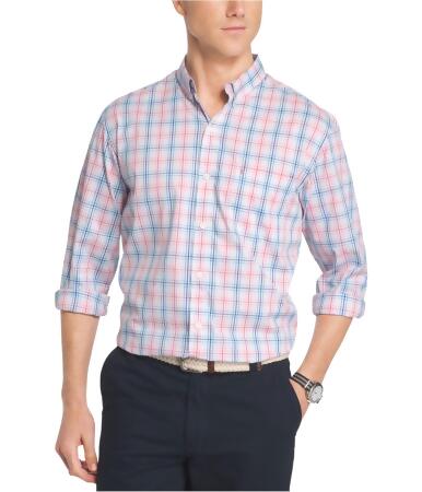Izod Mens Non-Iron Stretch Colorful Button Up Shirt - S