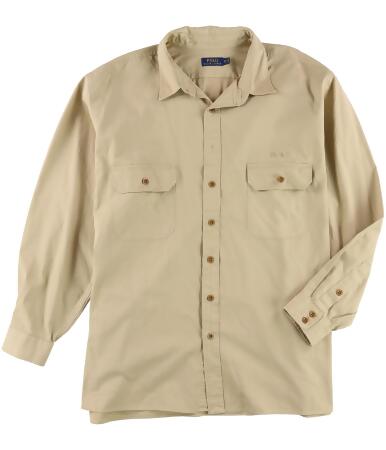 Ralph Lauren Mens Twill Utility Button Up Shirt - 3LT
