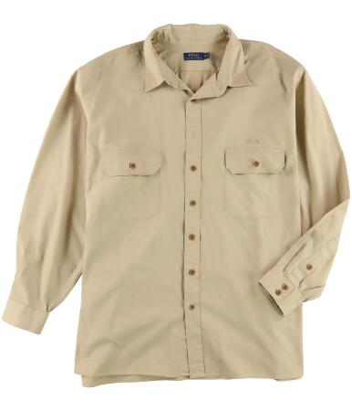 Ralph Lauren Mens Twill Utility Button Up Shirt - 3LT