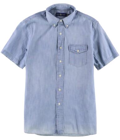 Ralph Lauren Mens Standard Chambray Button Up Shirt - S