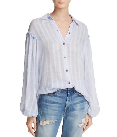 Free People Womens Headed To The Highlands Button Down Blouse - S