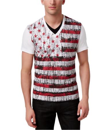 I-n-c Mens Flag Graphic T-Shirt - S