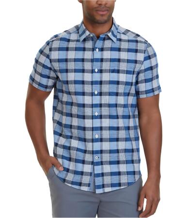 Nautica Mens Federal Plaid Button Up Shirt - M