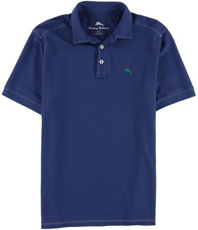 Tommy Bahama Mens Tropicool Spectator Pique Rugby Polo Shirt - S